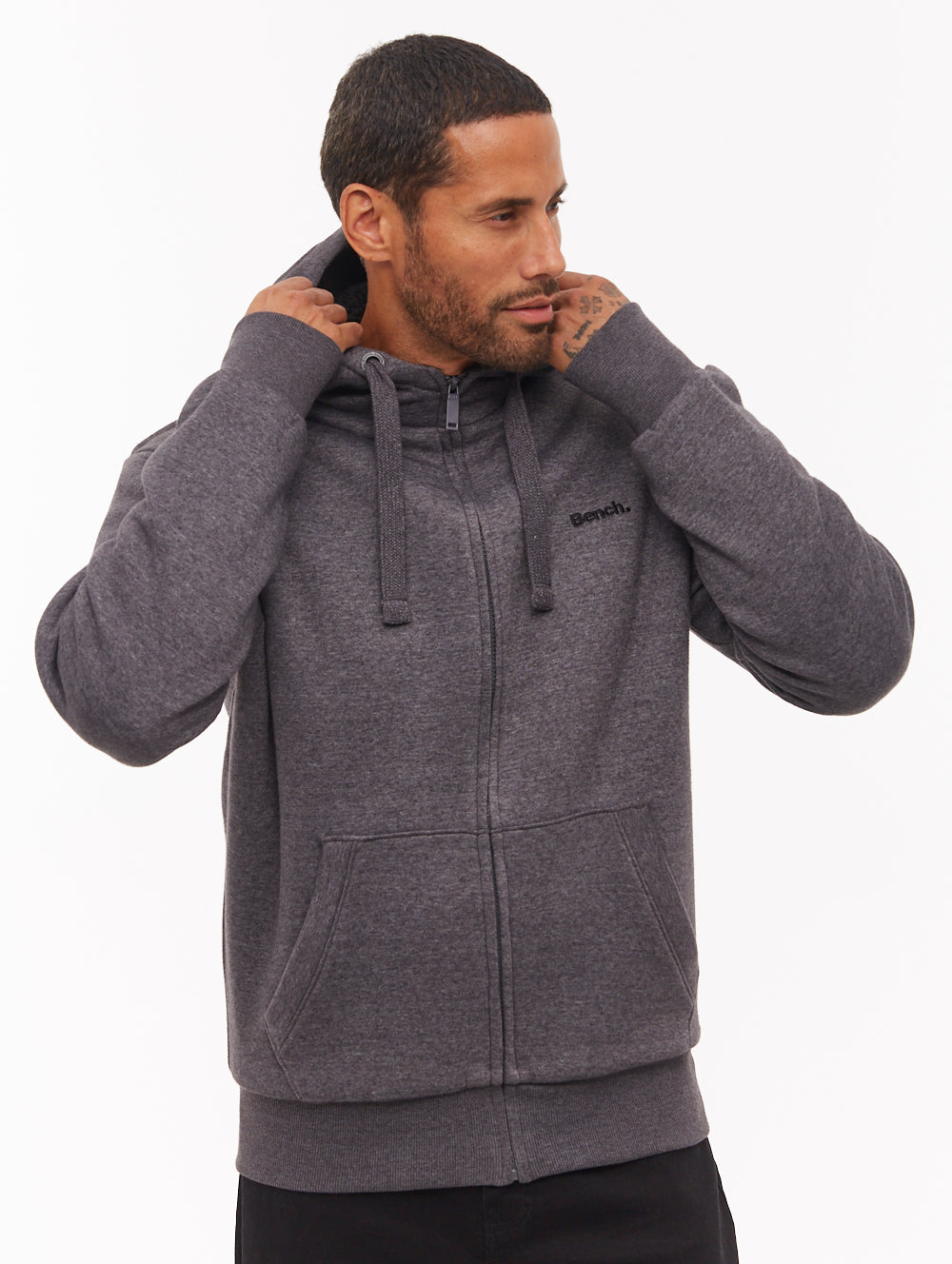 Baraz chandail à capuchon zippé doublé sherpa - Gris