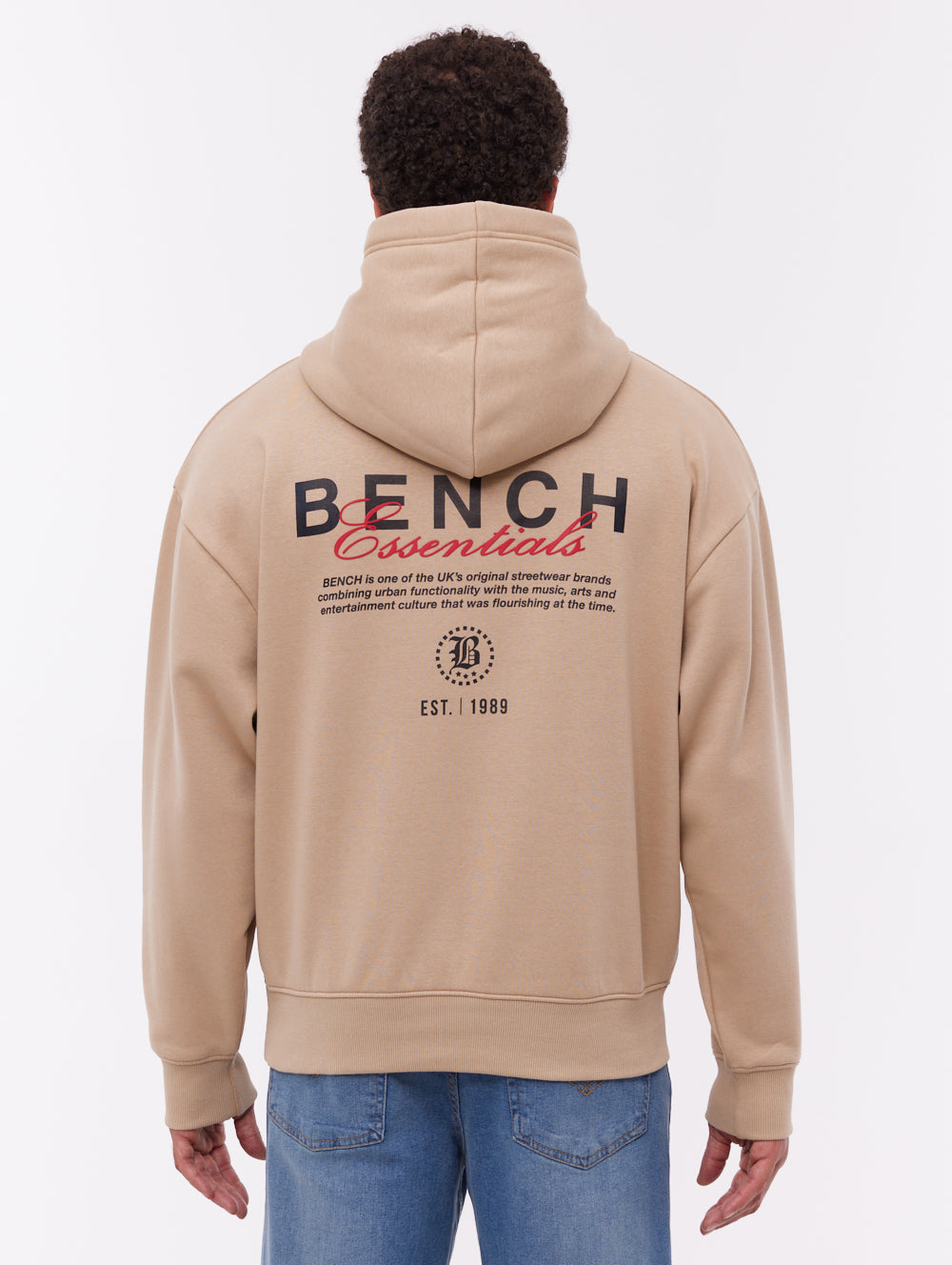 Ledall chandail à capuchon avec graphique au dos - Beige