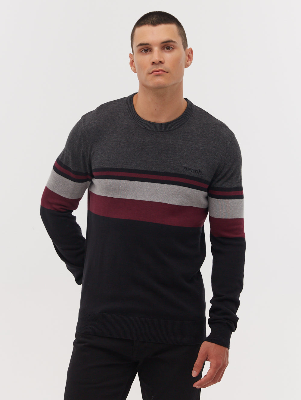 Rubenz Striped Crew Neck Sweater