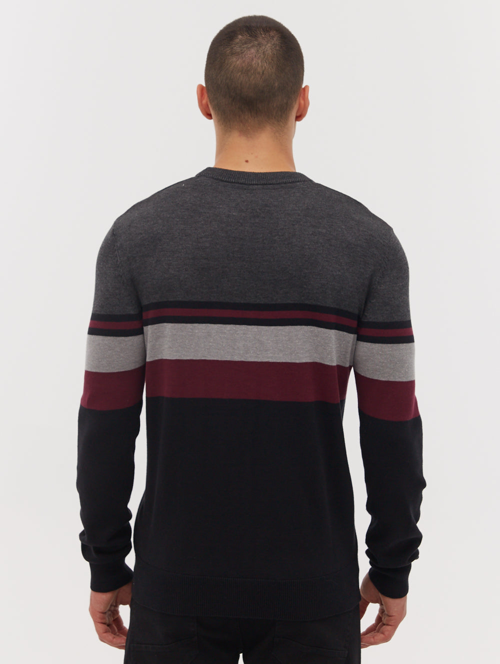 Rubenz Striped Crew Neck Sweater