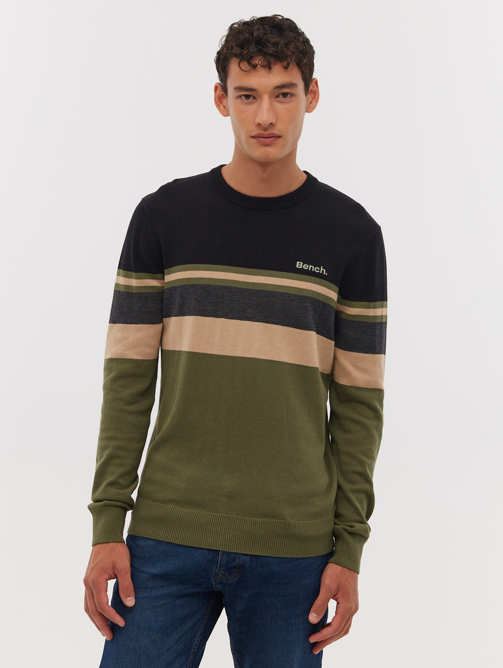 Rubenz Striped Crew Neck Sweater