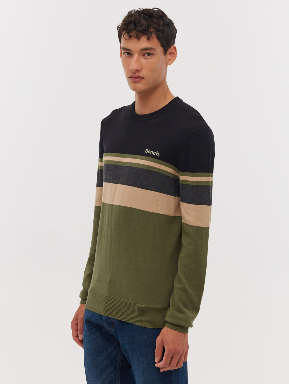 Rubenz Striped Crew Neck Sweater