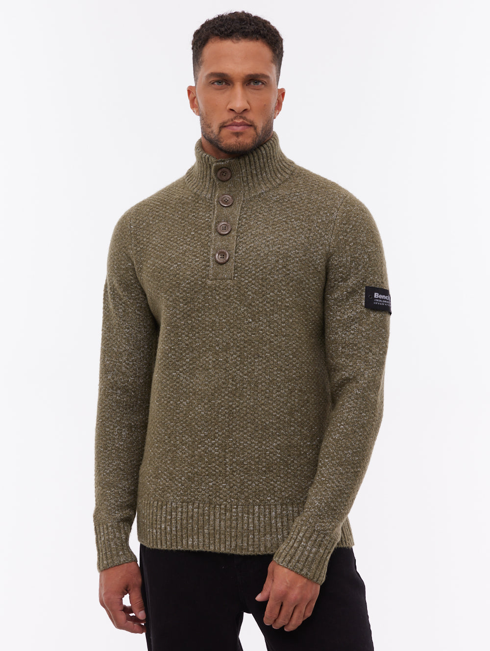 Hastom Funnel Neck Sweater - Green - Bench