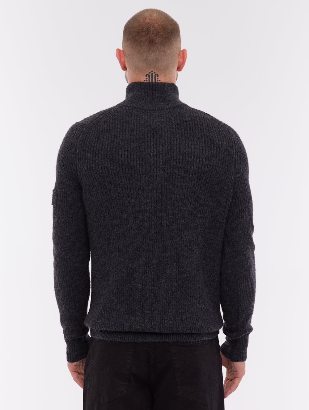 値下げ我谷風盆　約31.5cm×約21cm×約3.5cm CHUNKY CASHMERE FUNNEL-NECK SWEATER - DARK GREEN | COS