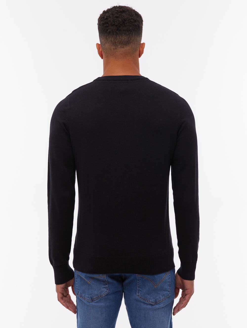 Vietro Black BK001 Knit Crews Fine Gauge  Shot 3