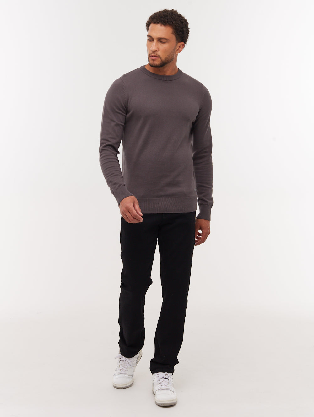 Vietro Grey GY028 Knit Crews Fine Gauge  Shot 2