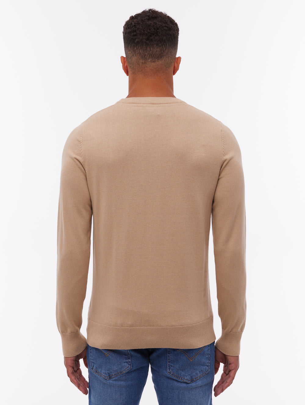 Vietro Beige ST036 Knit Crews Fine Gauge  Shot 3