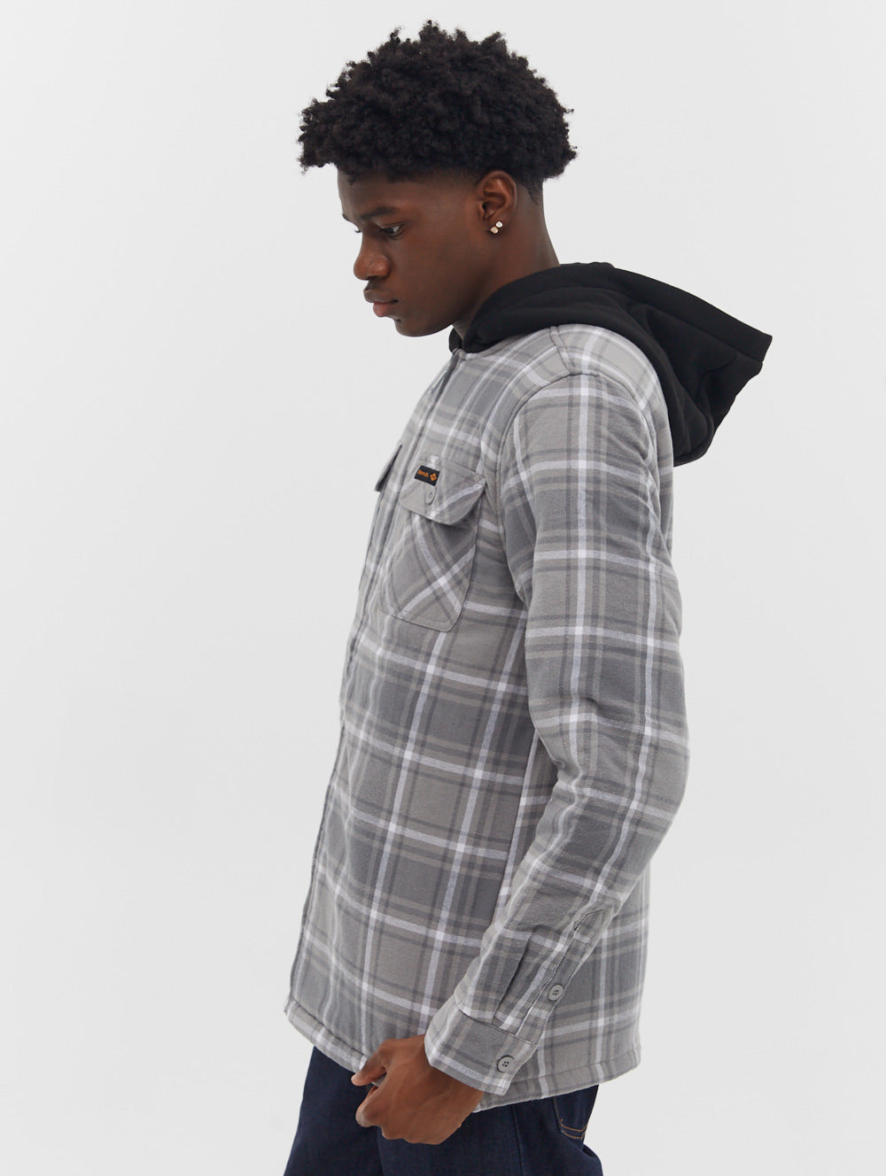 Manning Hooded Zip-Up Flannel Shirt - BN2G124847 - Bench