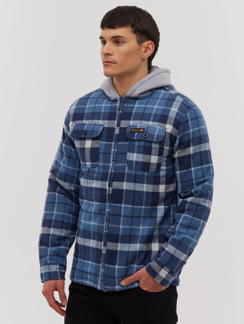 Trisso Hooded Flannel Check Shirt