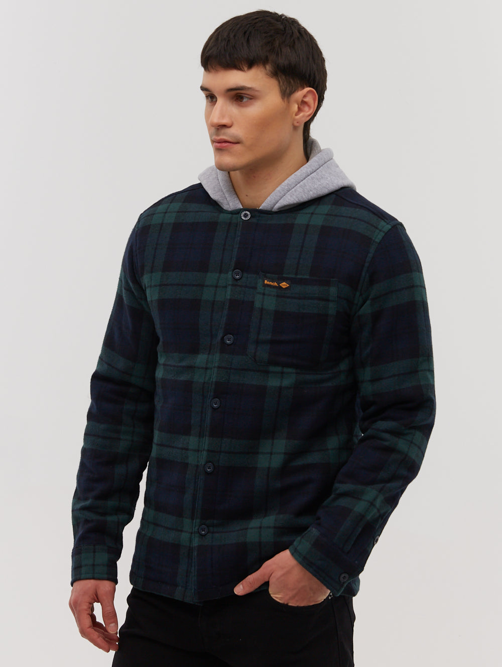 Brayton Hooded Flannel Check Shirt