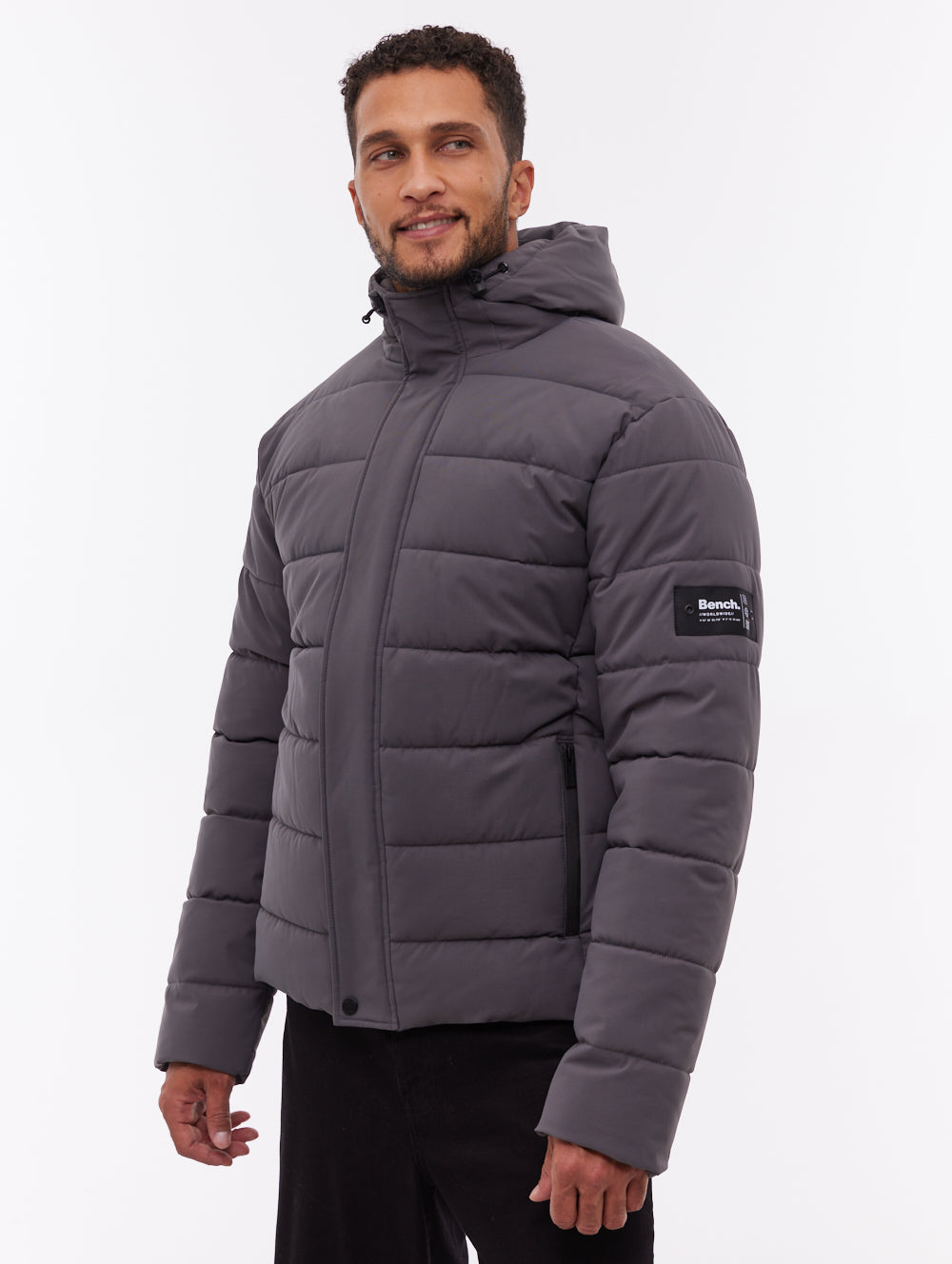 Voroni veste matelassée à capuchon - Gris
