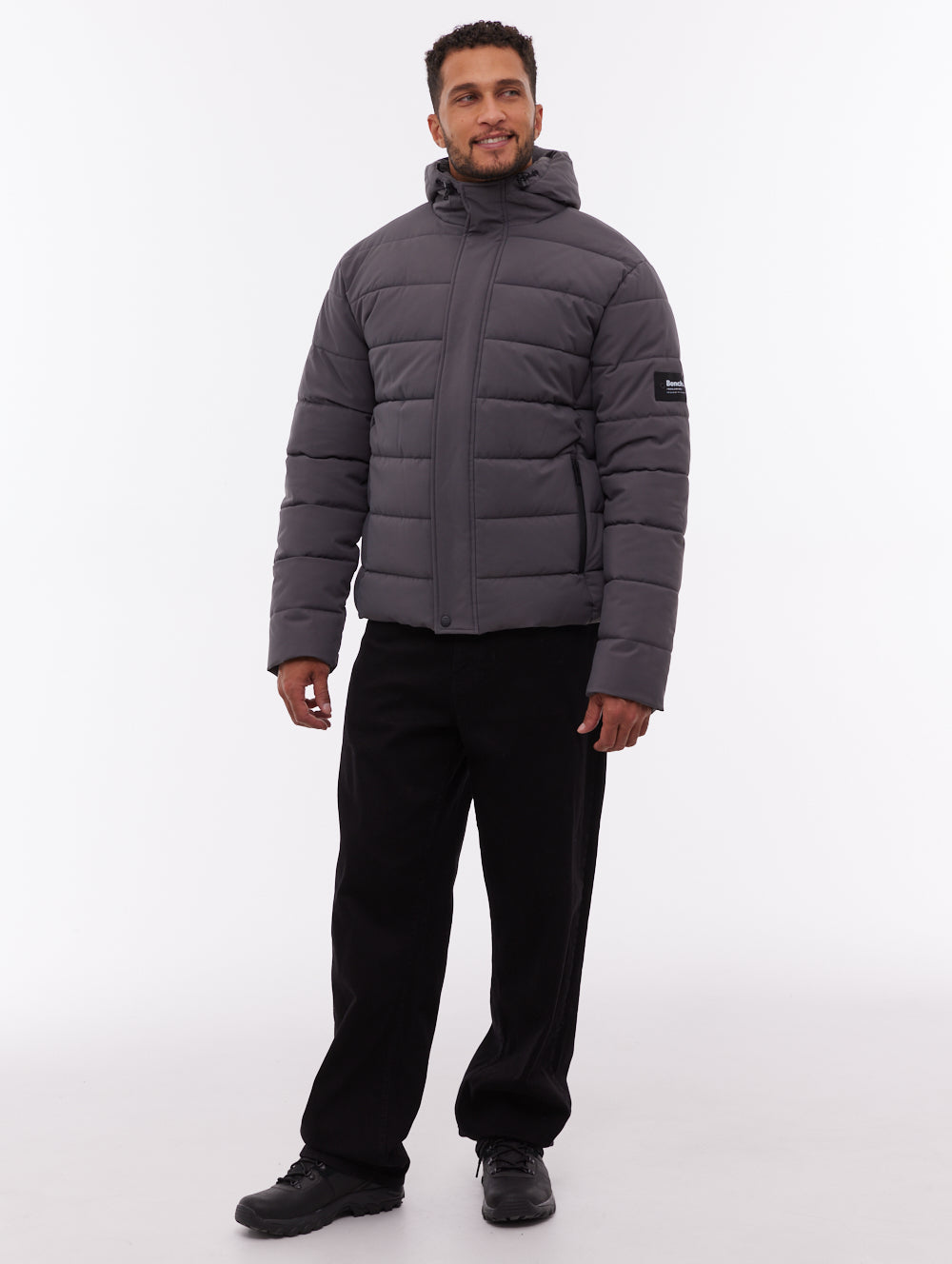 Voroni veste matelassée à capuchon - Gris