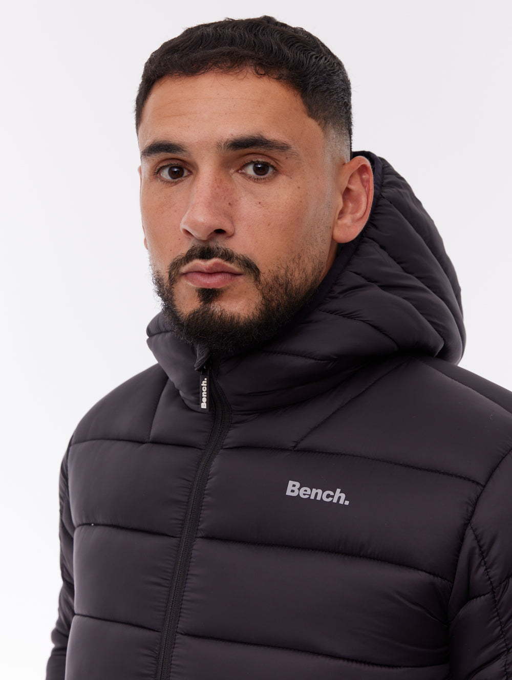 Afflor Hooded Puffer Jacket - Black