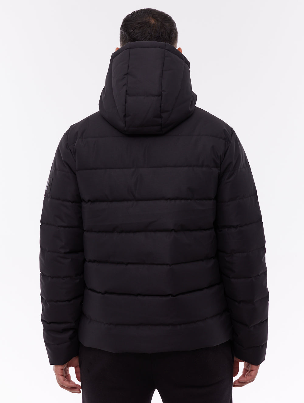 Evolo Hooded Puffer Jacket - Black