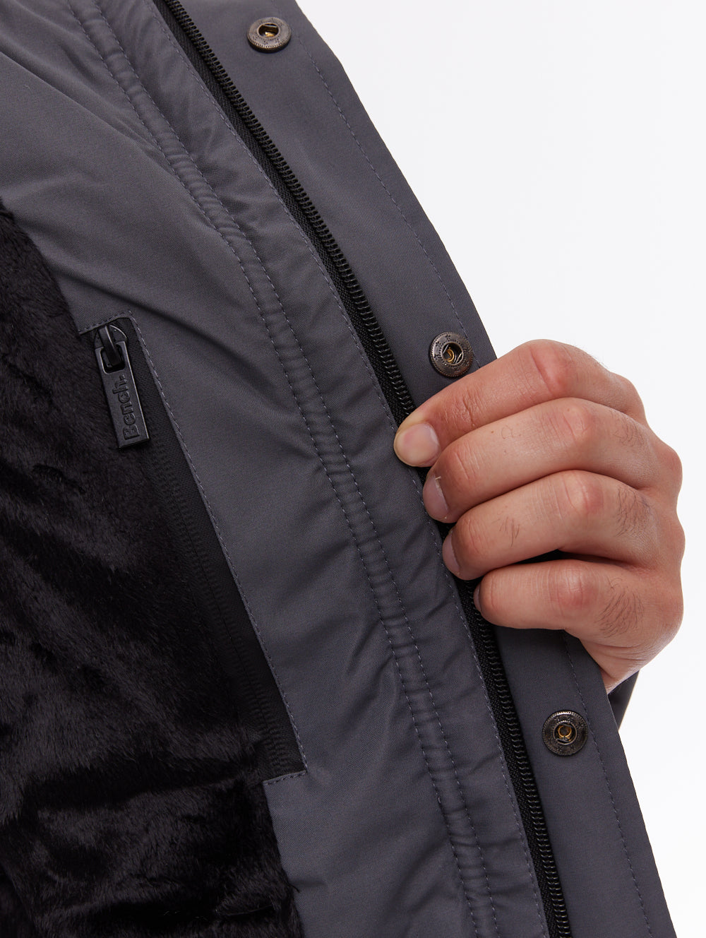 Evolo Hooded Puffer Jacket - Grey