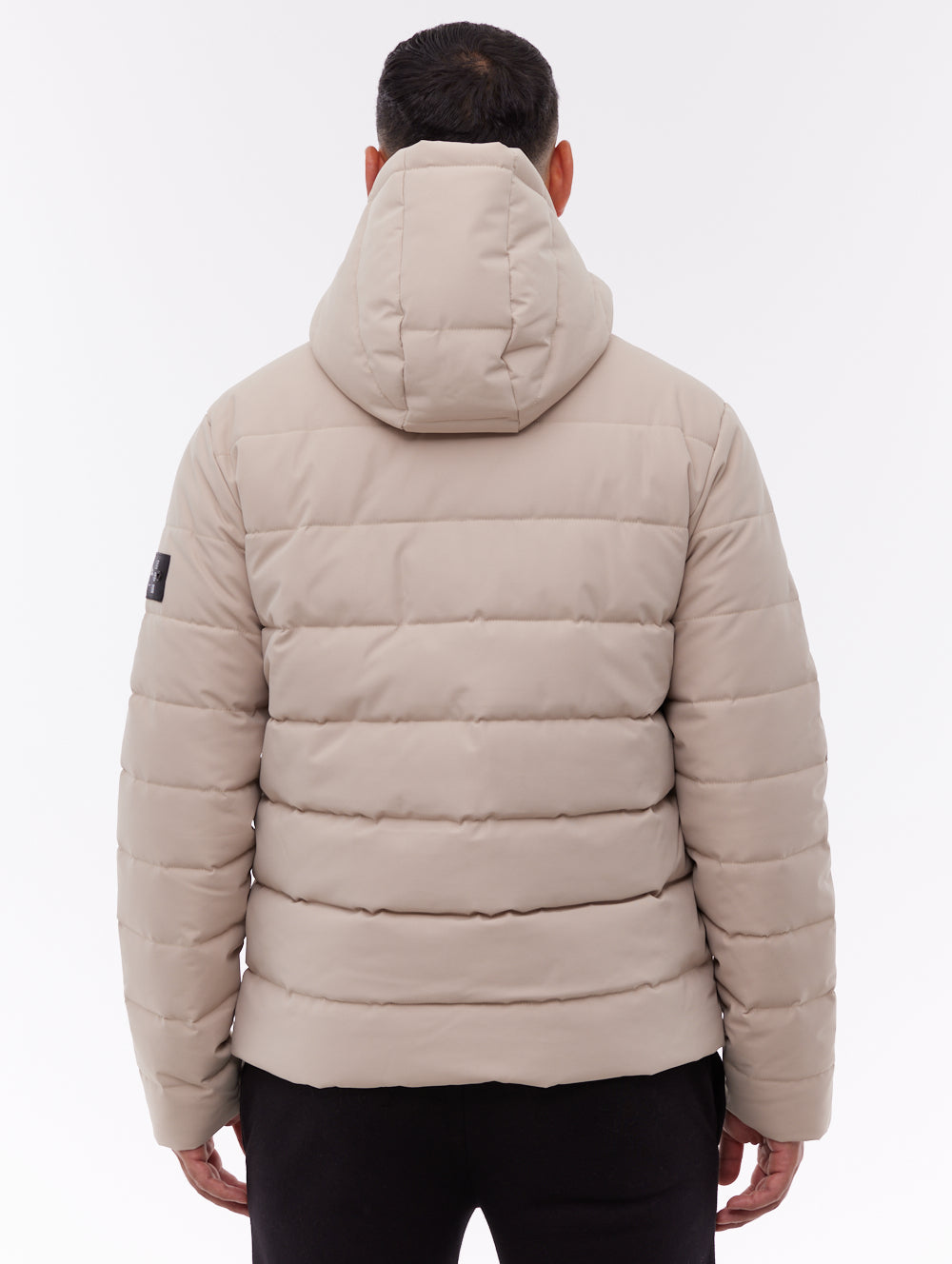 Evolo Hooded Puffer Jacket - Beige