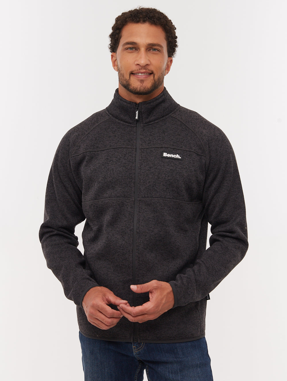 Middeo Grey GY028X Funnel Zips Melange  Shot 1