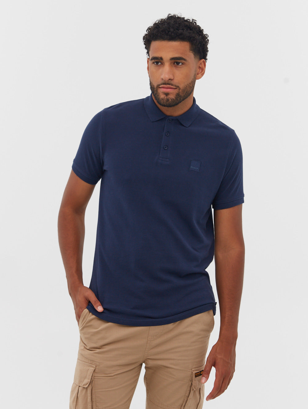 Buy Bench Mens Pritchard Five Pack Polos Charc Marl/White/Navy Marl/Burgundy  Marl/Grey Marl