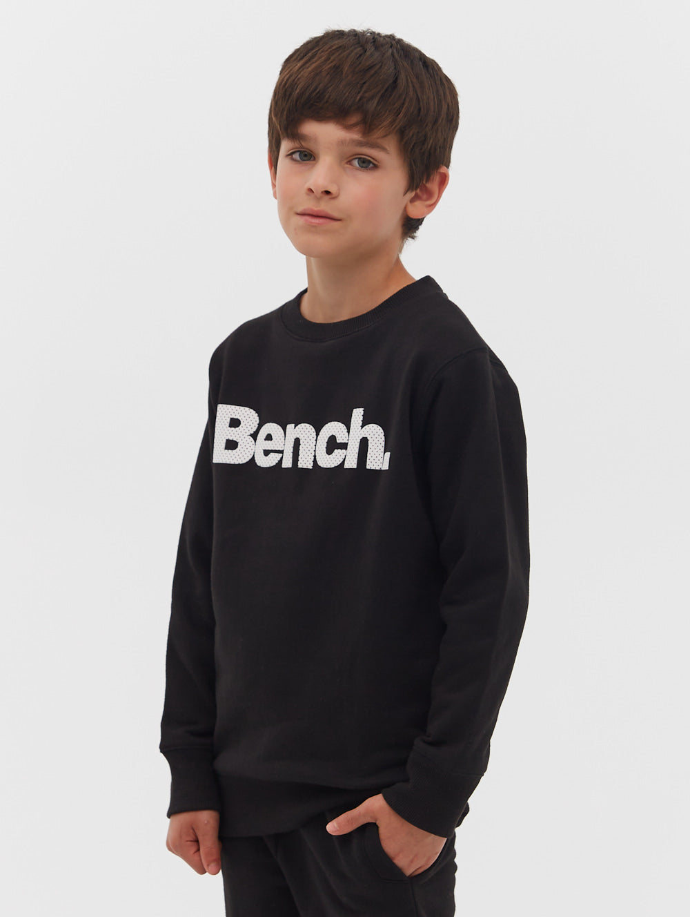 Boys Tipster Perforated Logo Crew Neck Sweatshirt - BN3E118662