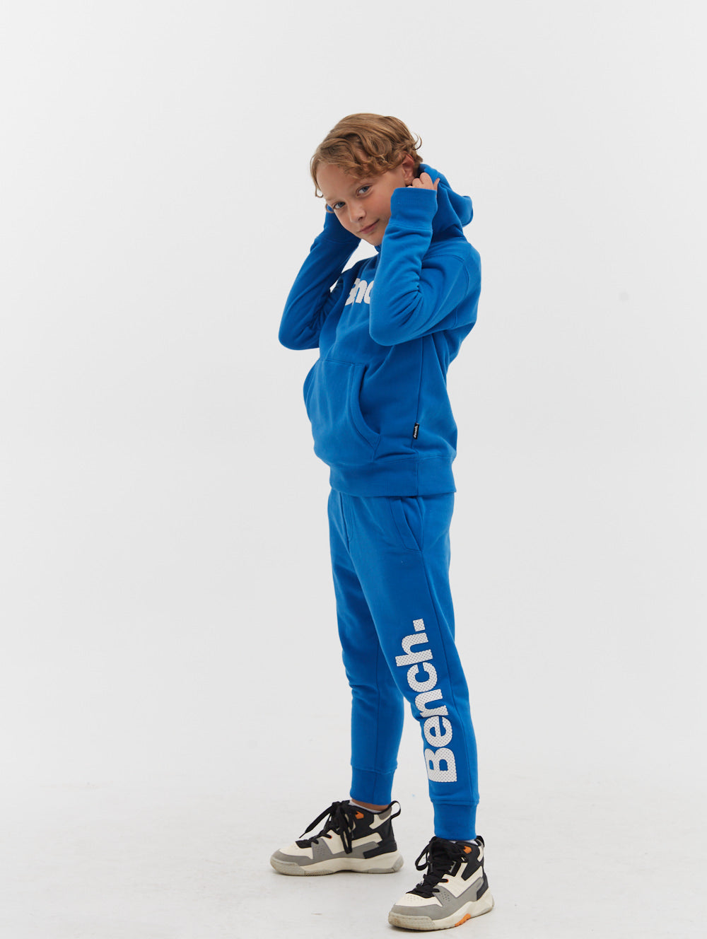 Boys Skinner Perforated Logo Hoodie - BN3E124370