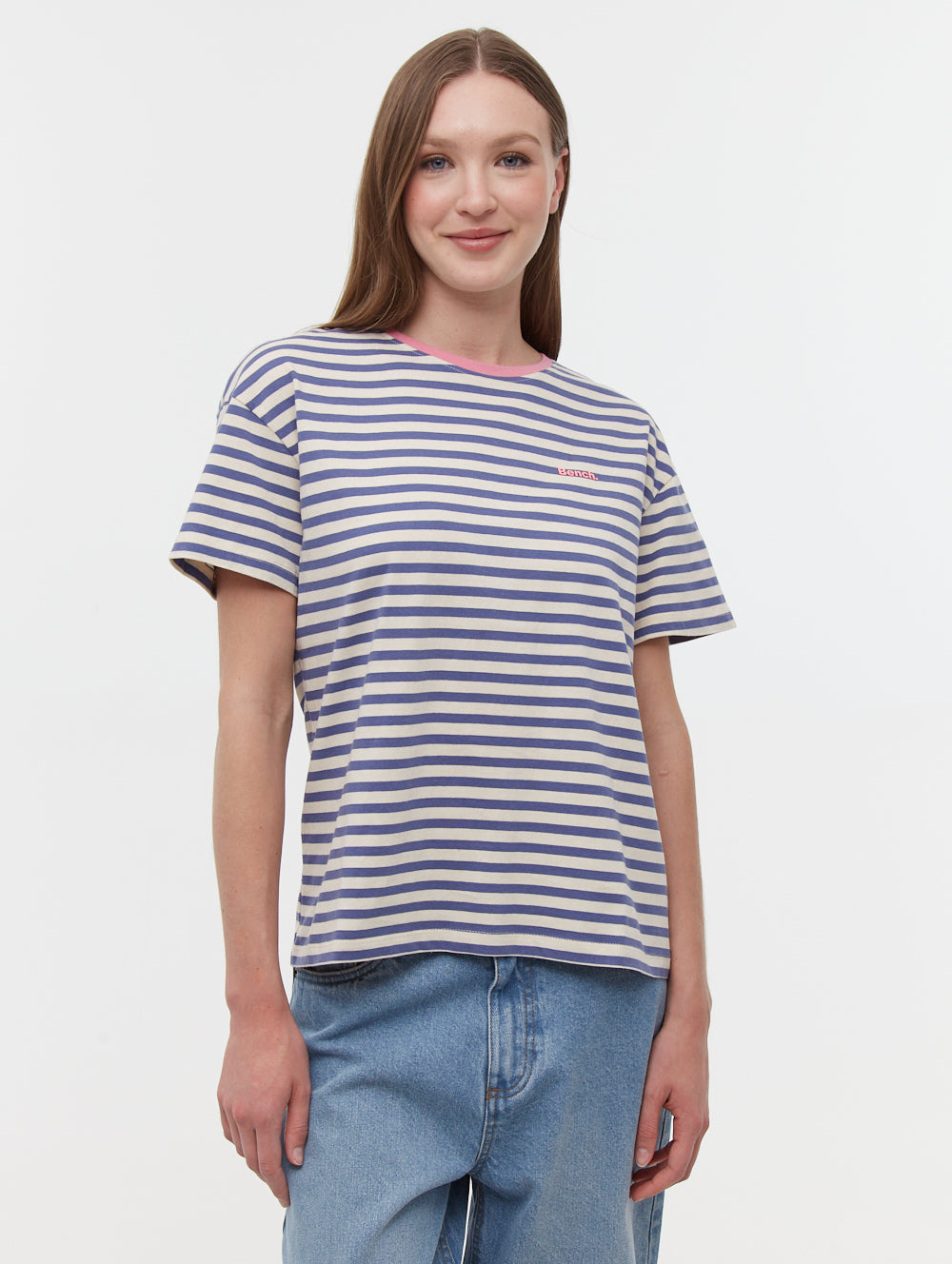 T-shirt à rayures surdimensionné Aife