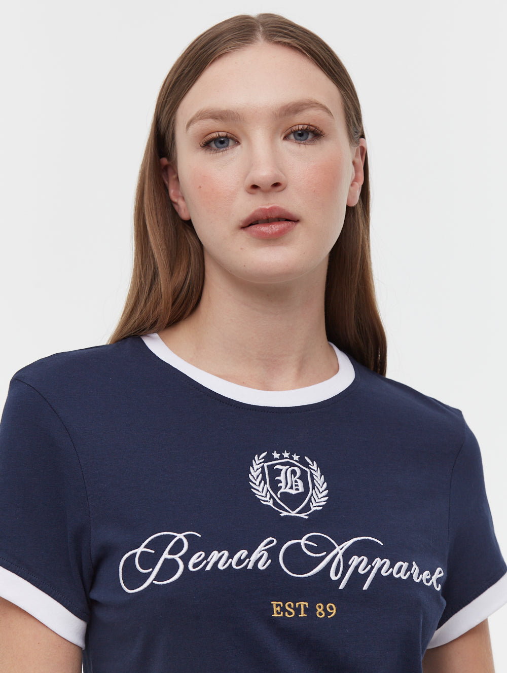 Vivica Embroidered Ringer T-Shirt - Bench