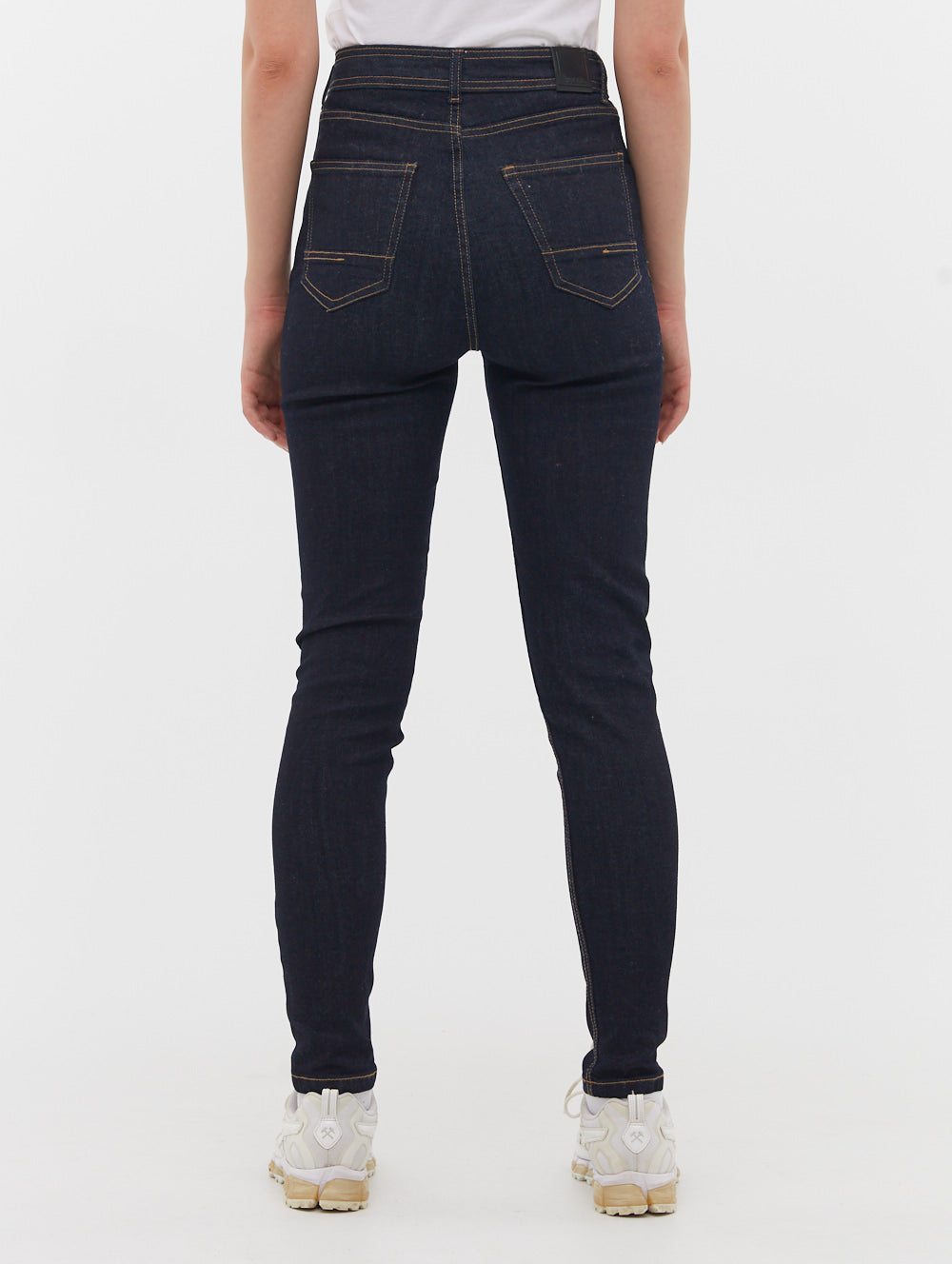 Faye High-Rise Skinny Jeans Bench