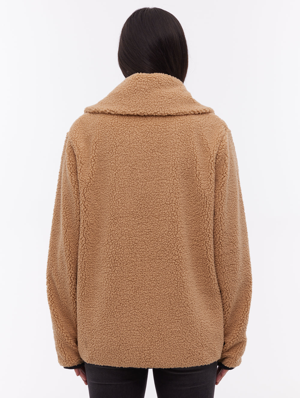 Riah chandail zippé à col croisé - Beige