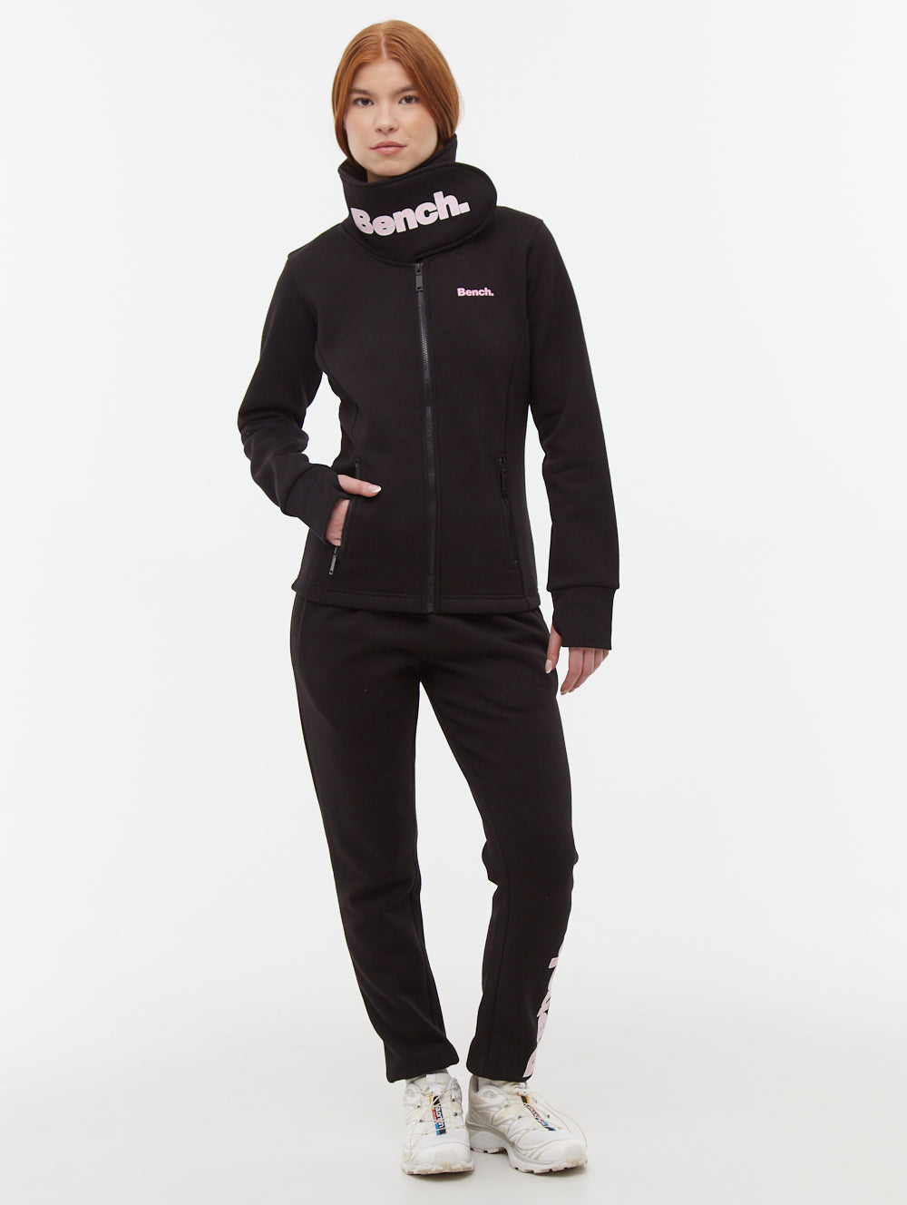 Haylo Wrap Neck Zip-Up - Bench