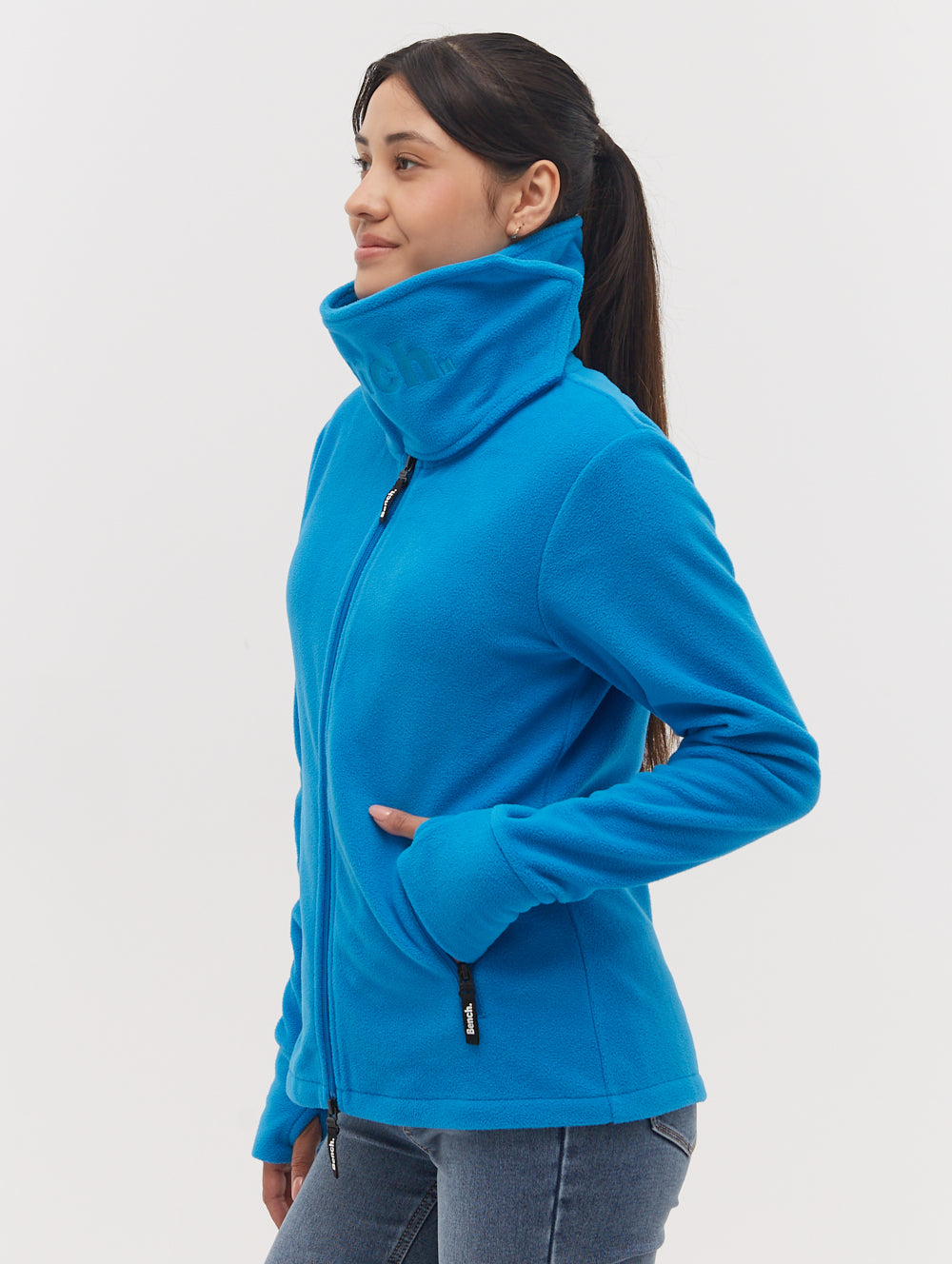 Funnel Microfleece Wrap Neck Zip-Up