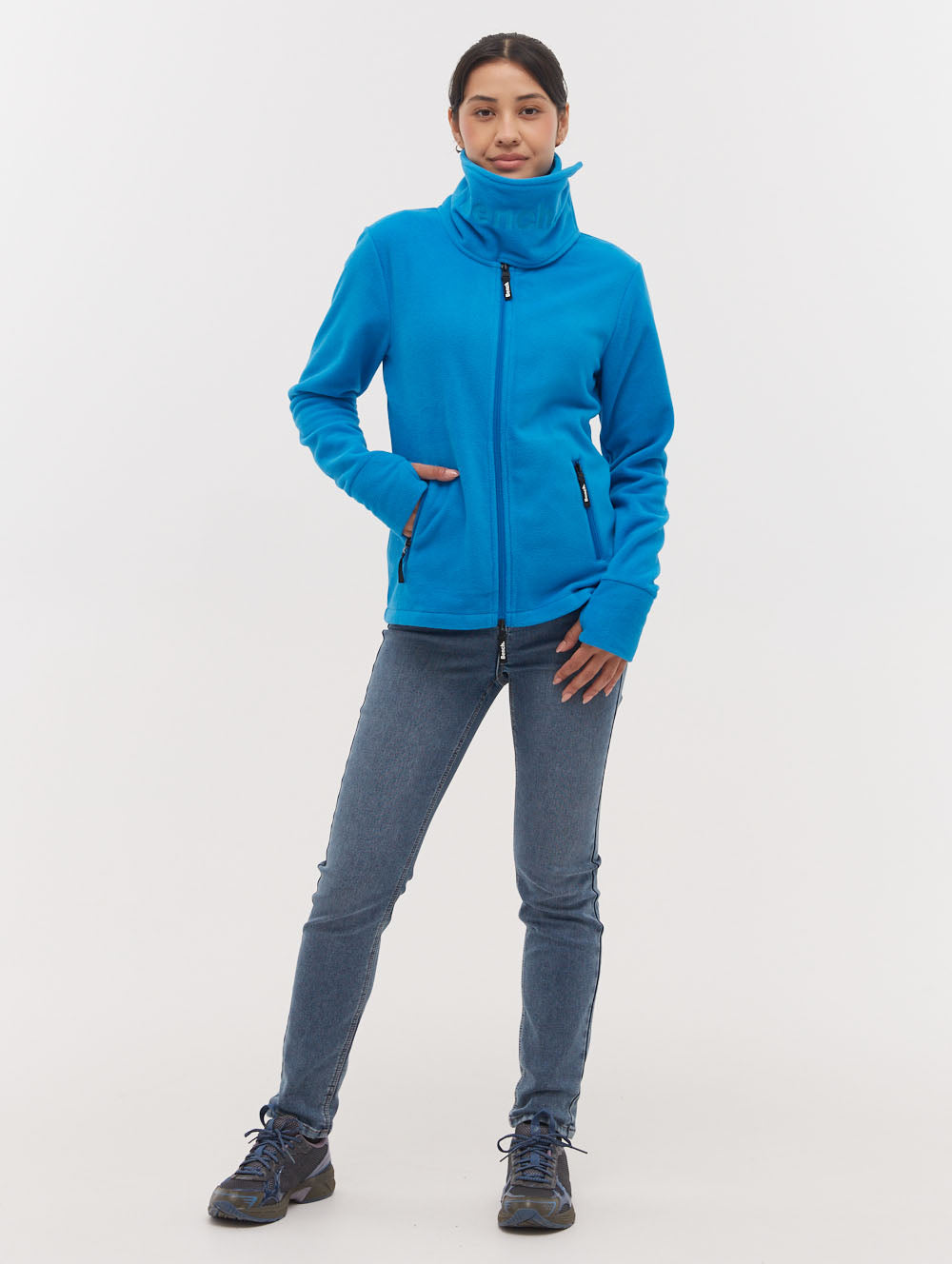 Funnel Microfleece Wrap Neck Zip-Up