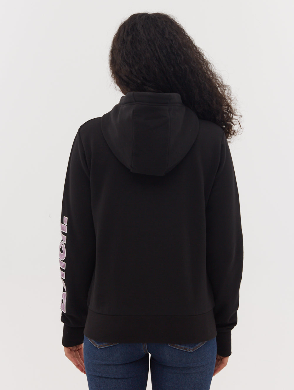 Darcine Zip-Up Hoodie with Sleeve Logo