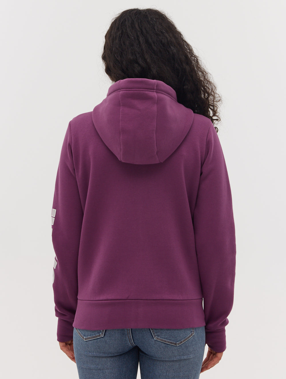 Darcine Zip-Up Hoodie with Sleeve Logo