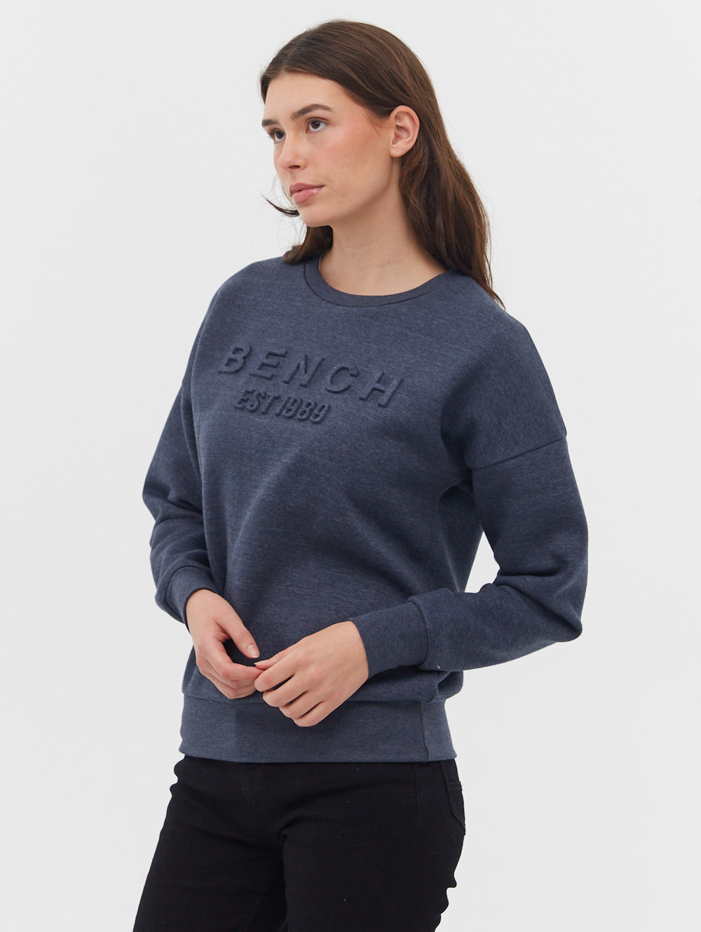 Avyanna Deboss Logo Crew Neck Sweatshirt - BN4E124955