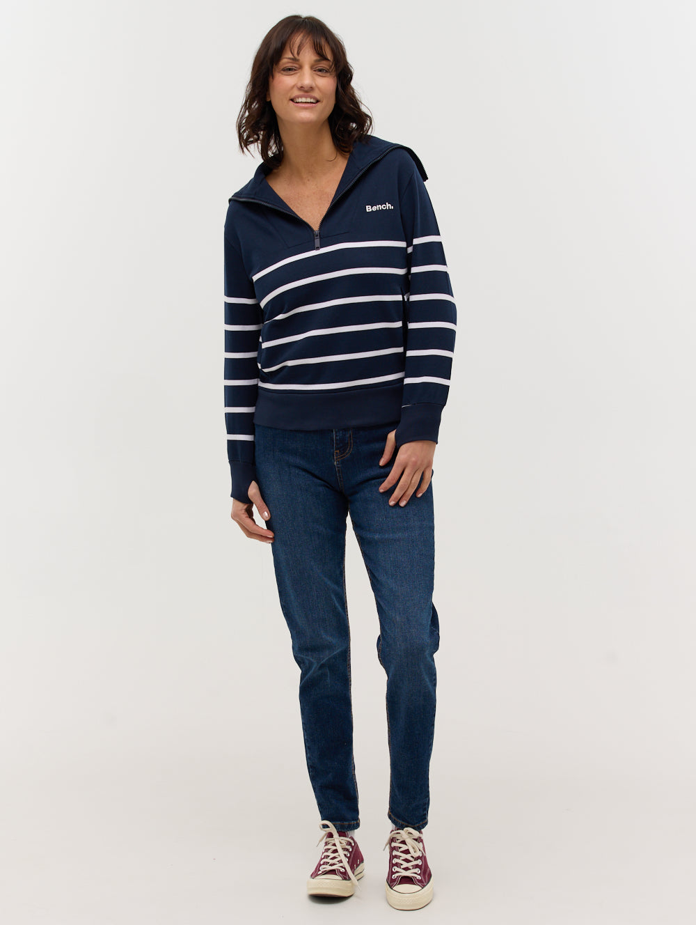 Nara Half-Zip Stripe Sweater - BN4E128373