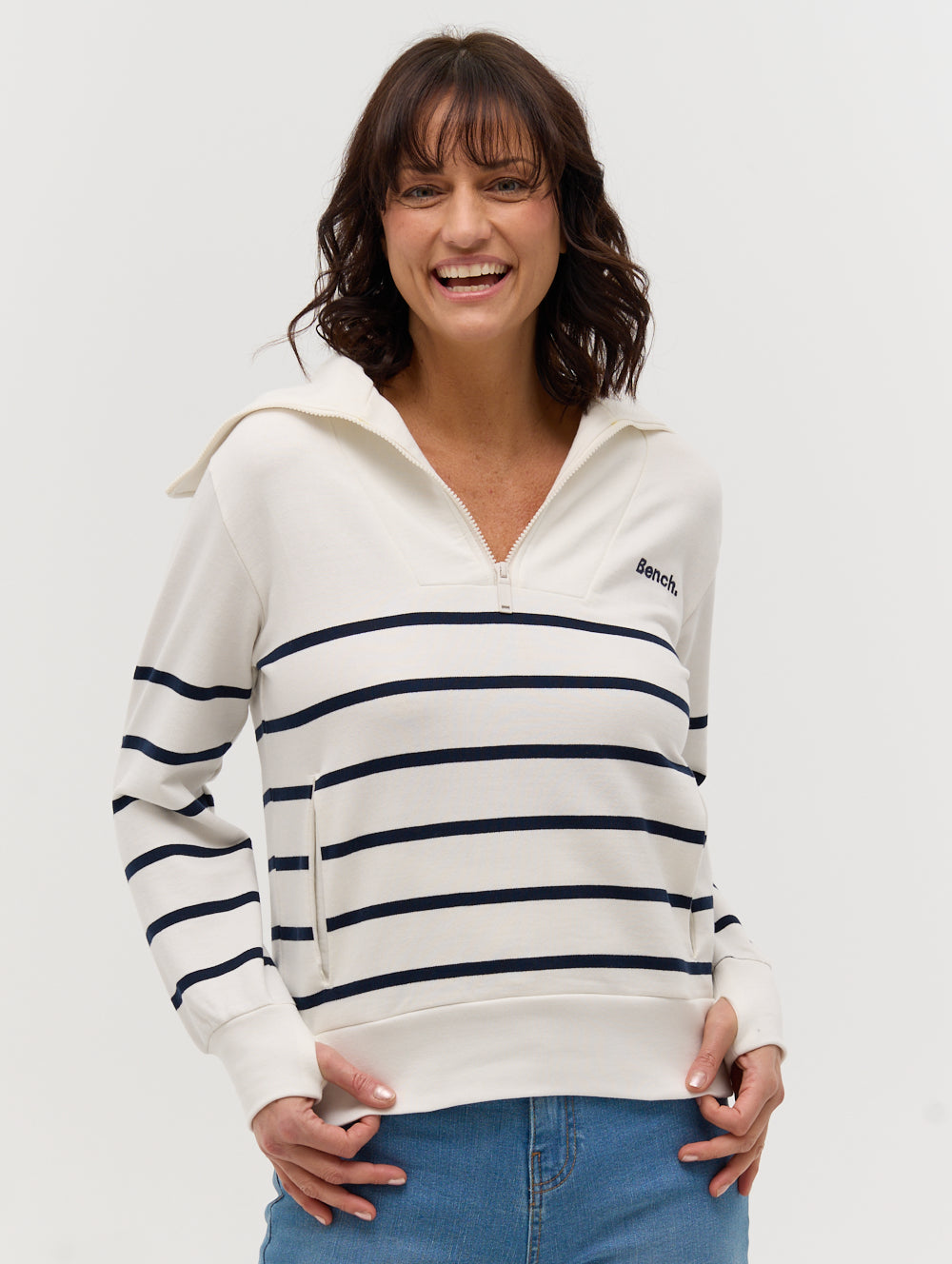 Nara Half-Zip Stripe Sweater - BN4E128373