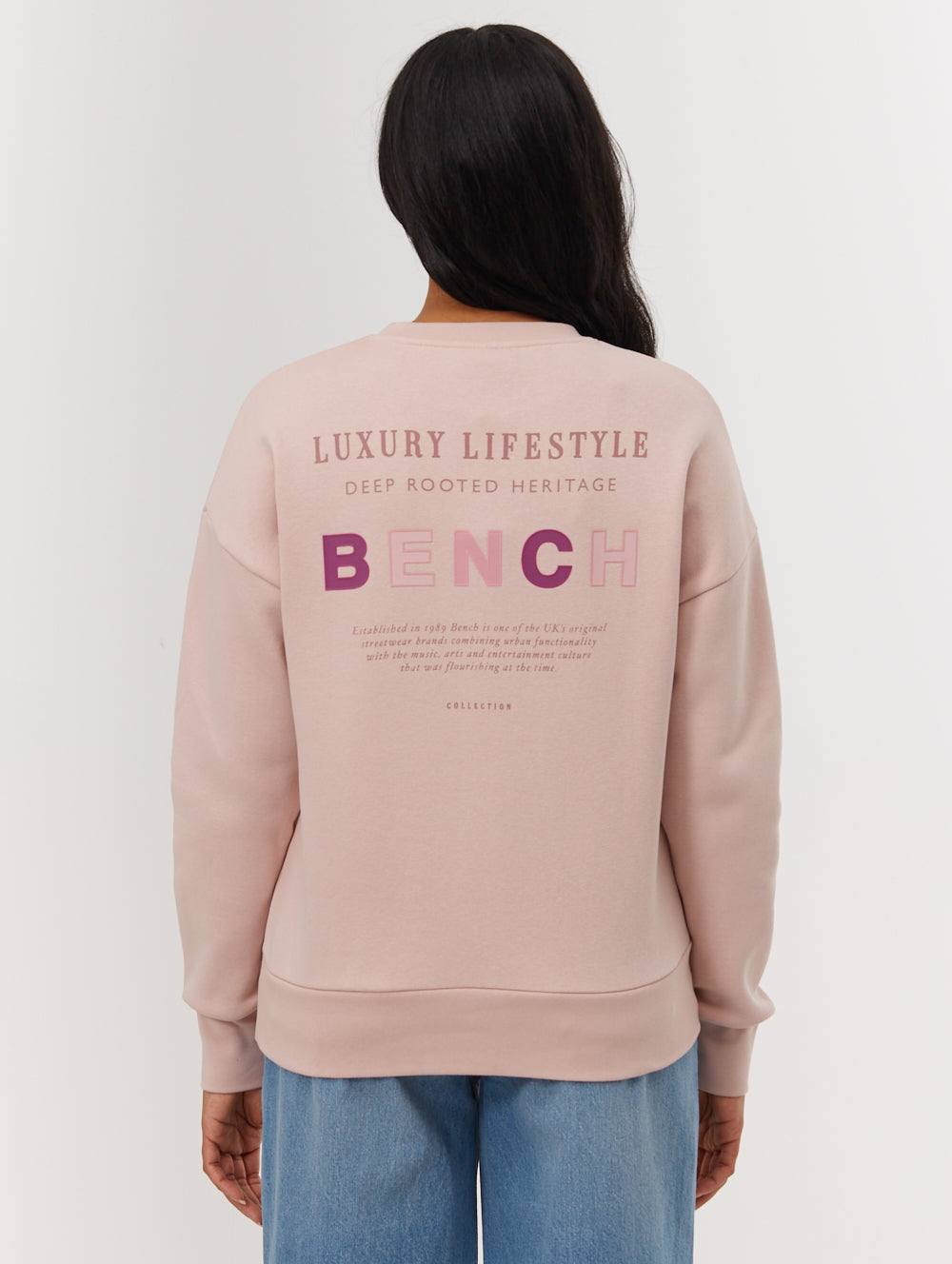 Lilem Block Letter Crew Neck Sweatshirt - Bench