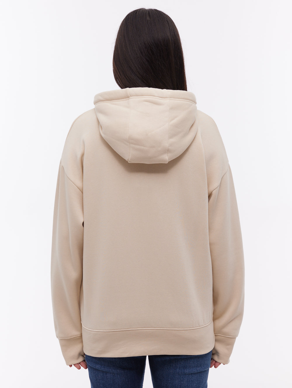 Kingra chandail oversize à capuchon zippé - Blanc