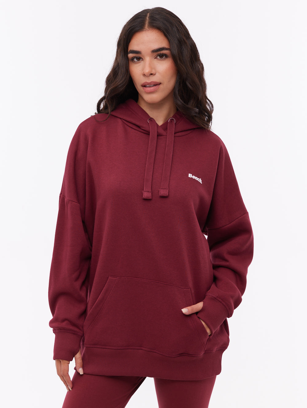 Darea Red BU028 Hoodies Oversized Small Logo Shot 1