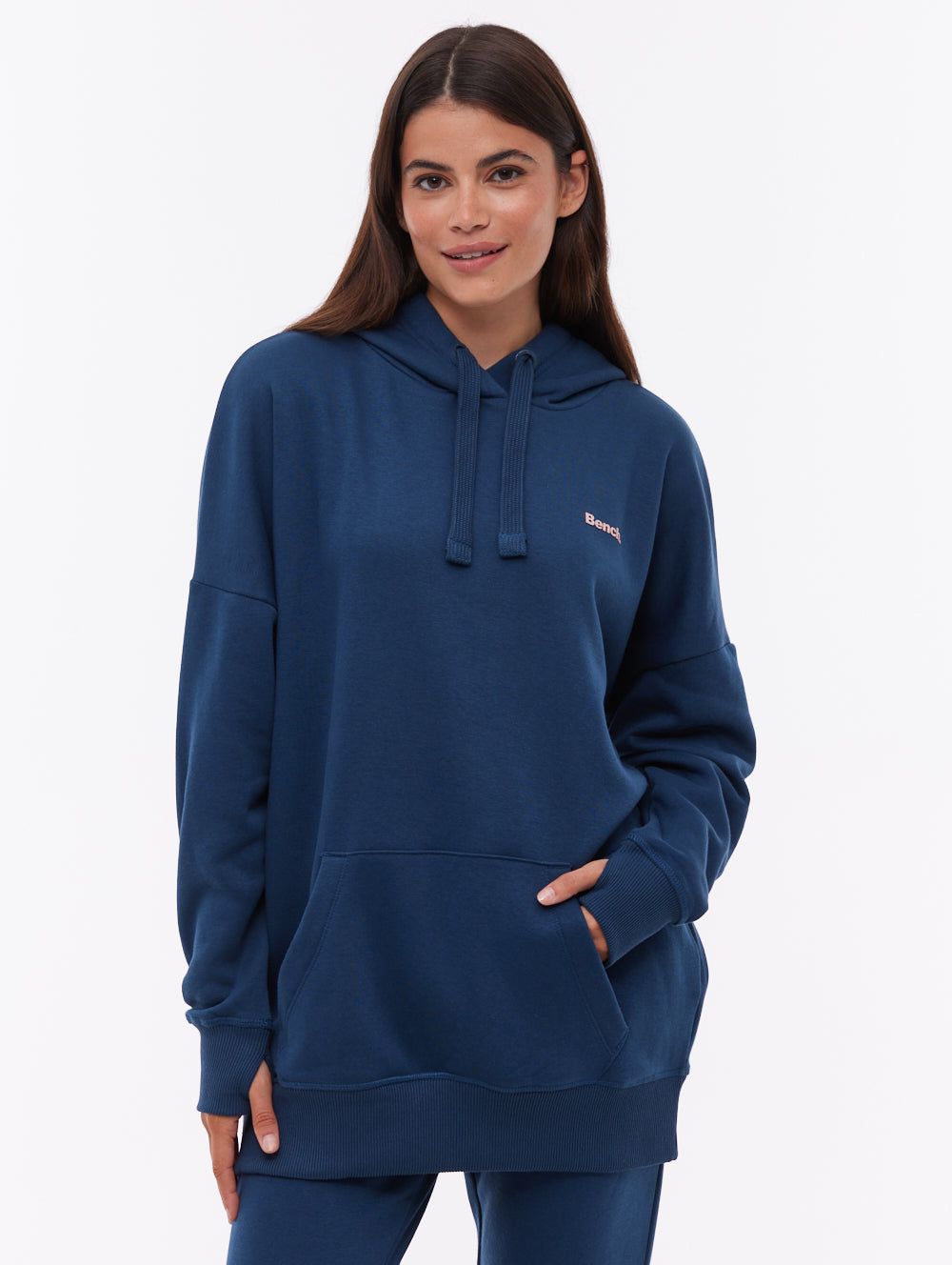 Darea Blue NY018 Hoodies Oversized Small Logo Shot 1