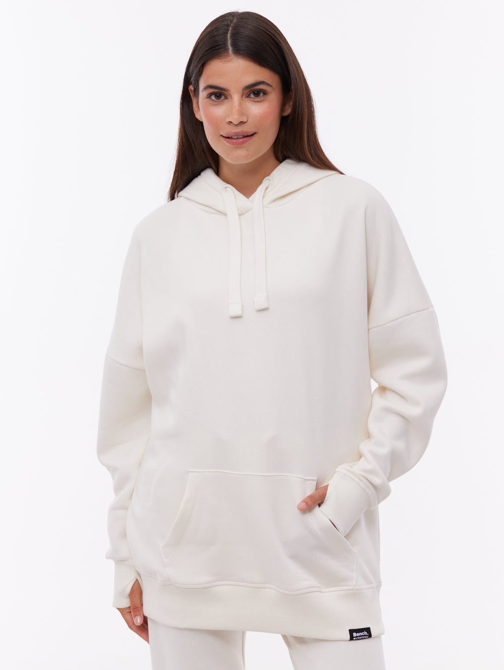 Fray White WH007 Hoodies Oversized Tab Shot 1