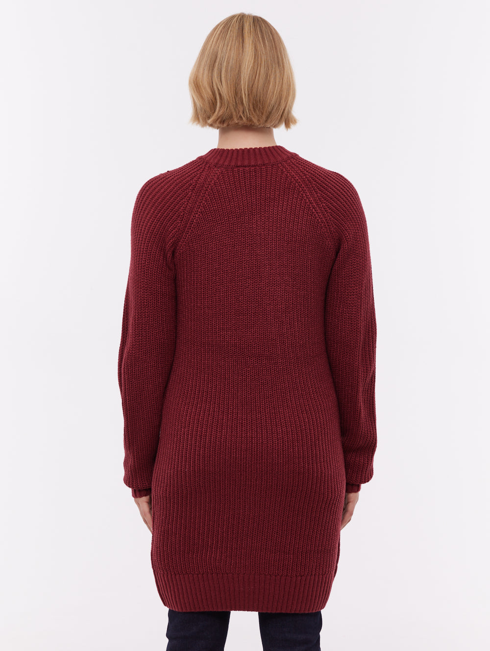 Karlie robe chandail en tricot côtelé - Rouge