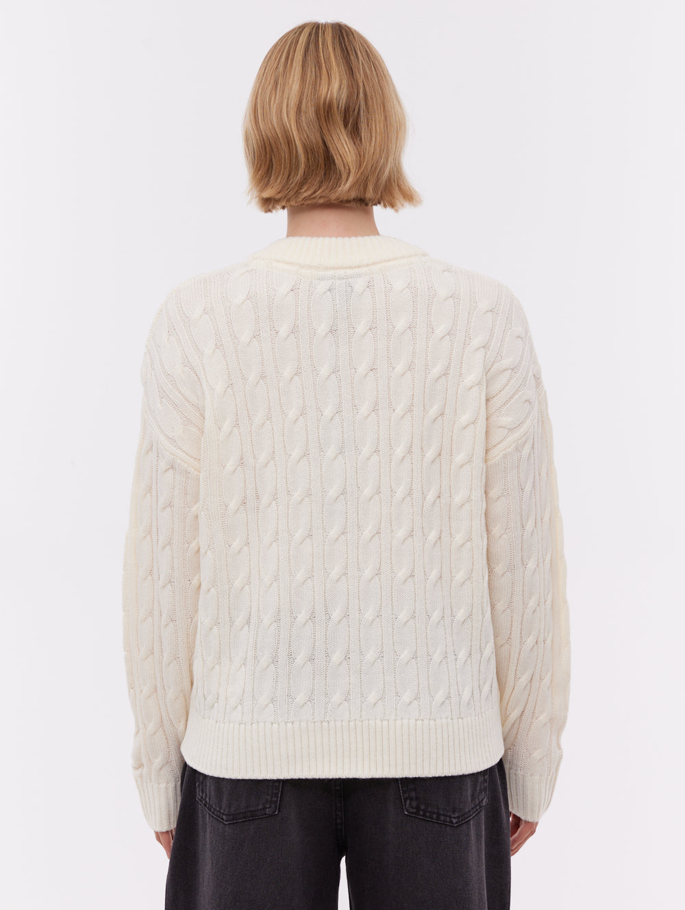 Chanice chandail en tricot torsadé - Beige