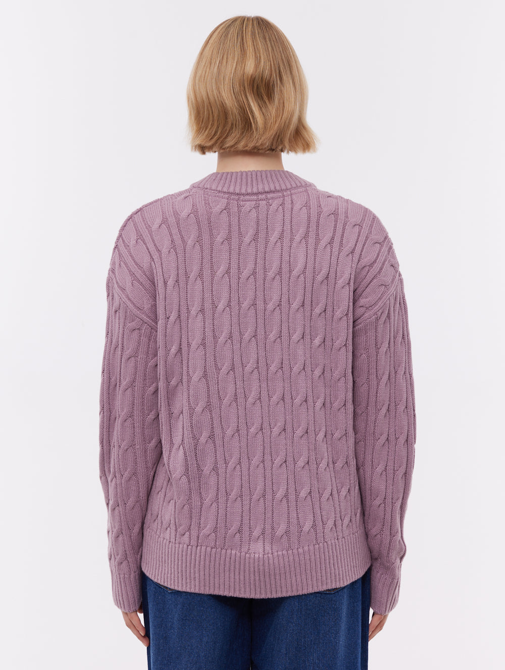 Chanice chandail en tricot torsadé - Violet