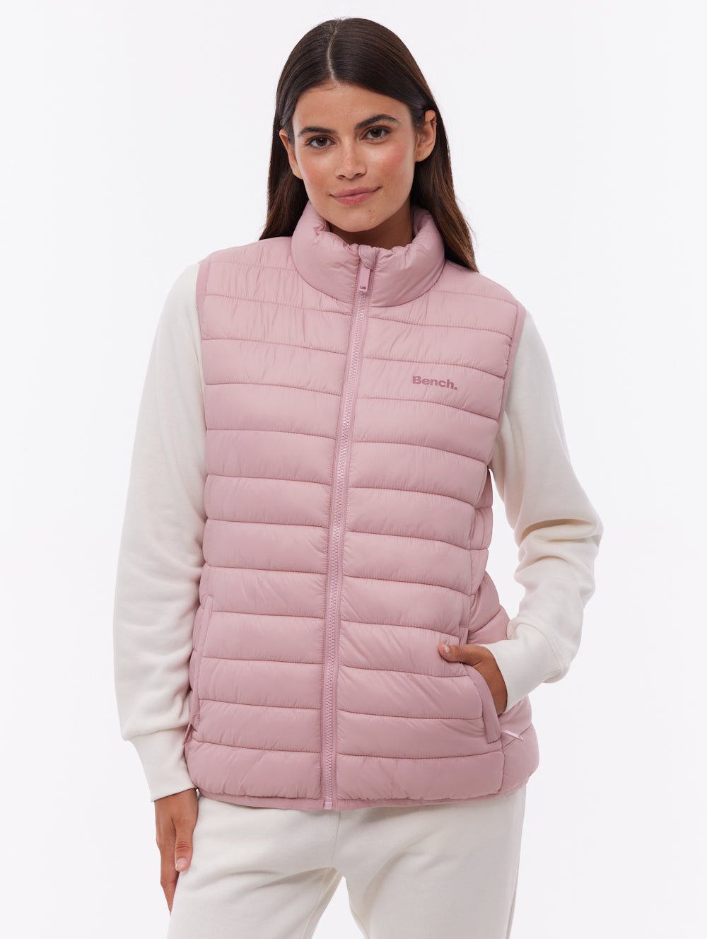 Meridian veste sans manches matelassée - Rose