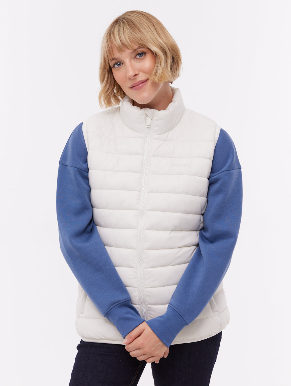 MERIDIAN White Outerwear Vests Shot 1
