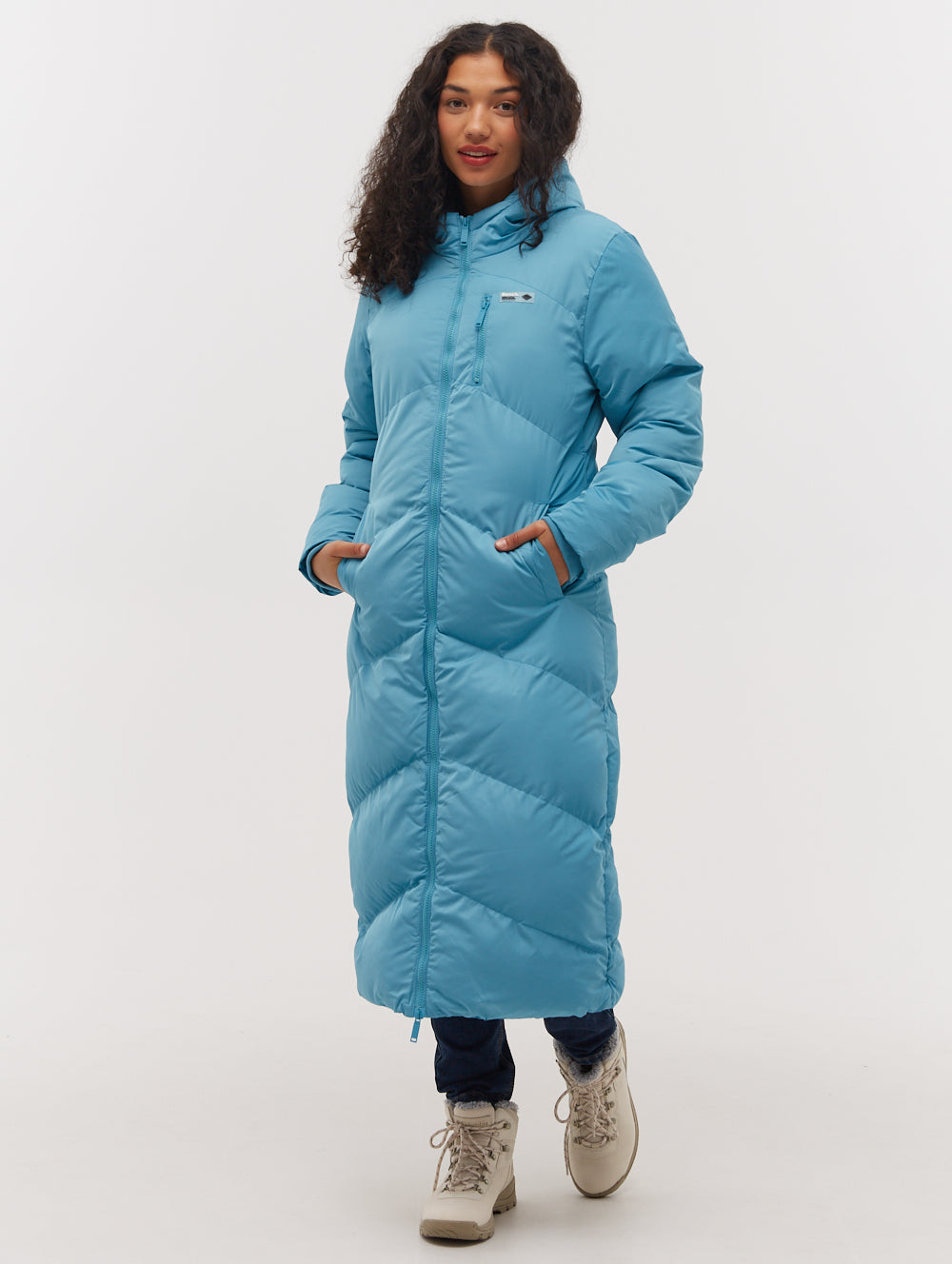 Eloraina Chevron Quilted Maxi Parka