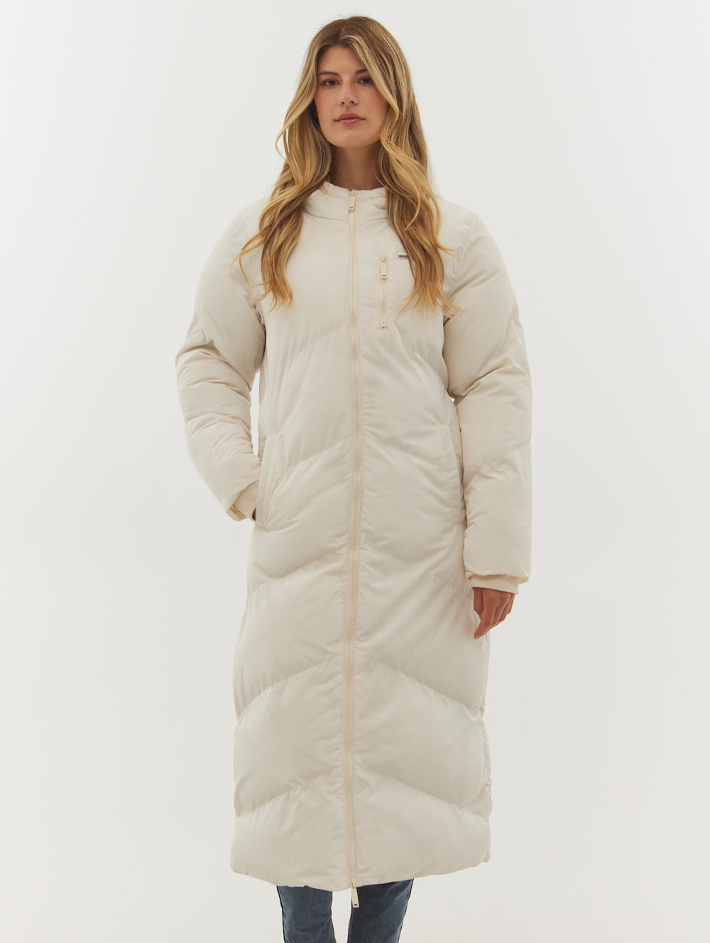 Eloraina Chevron Quilted Maxi Parka