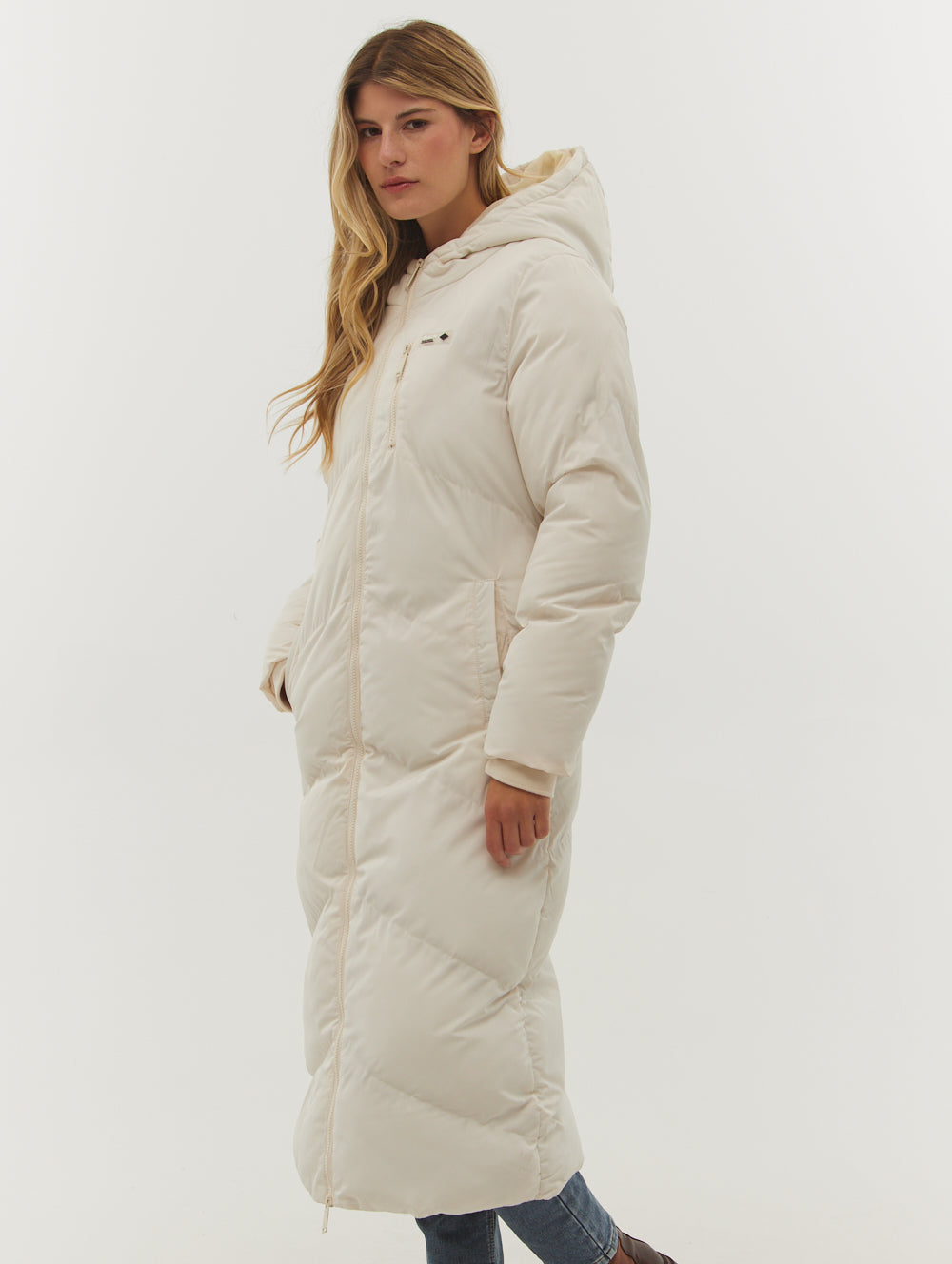 Eloraina Chevron Quilted Maxi Parka