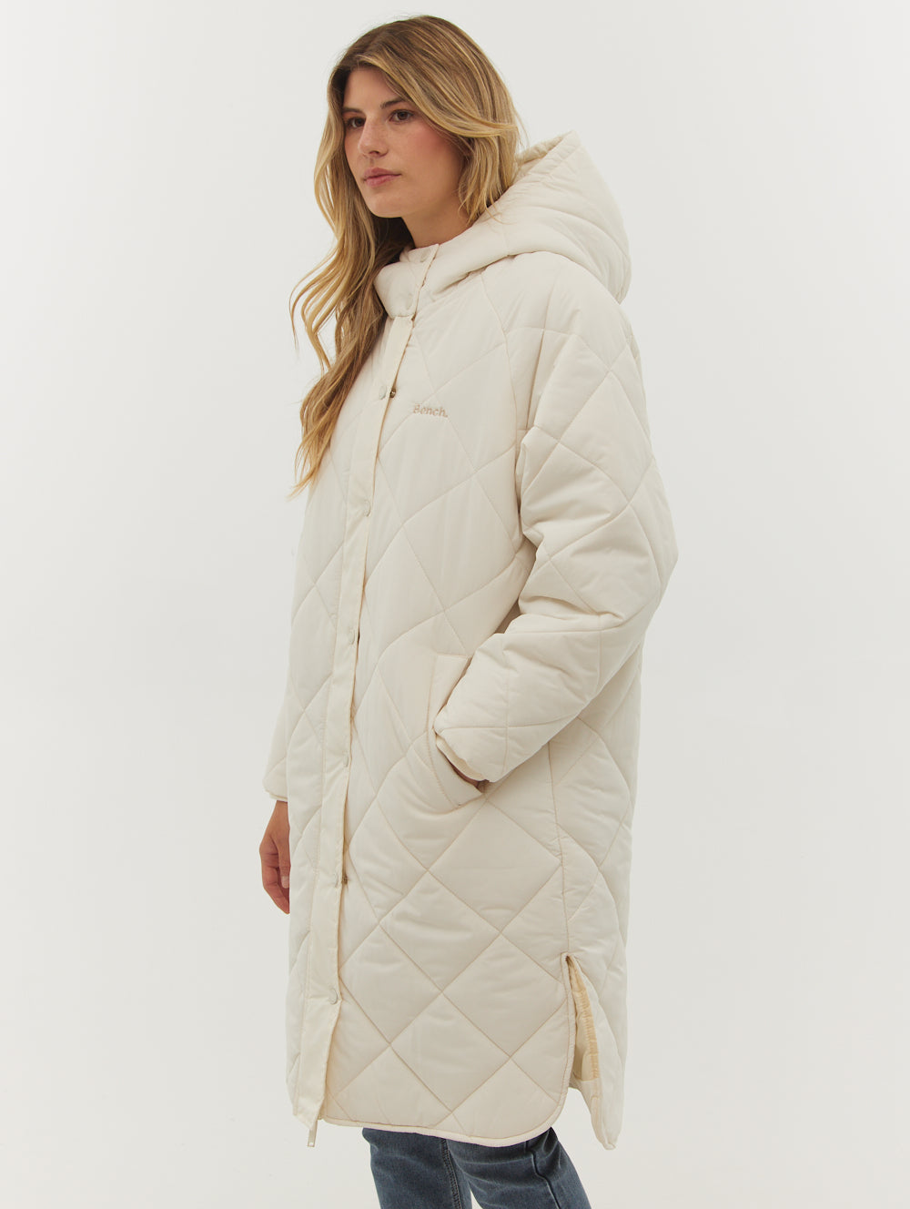 Genie Diamond Quilted Midi Parka